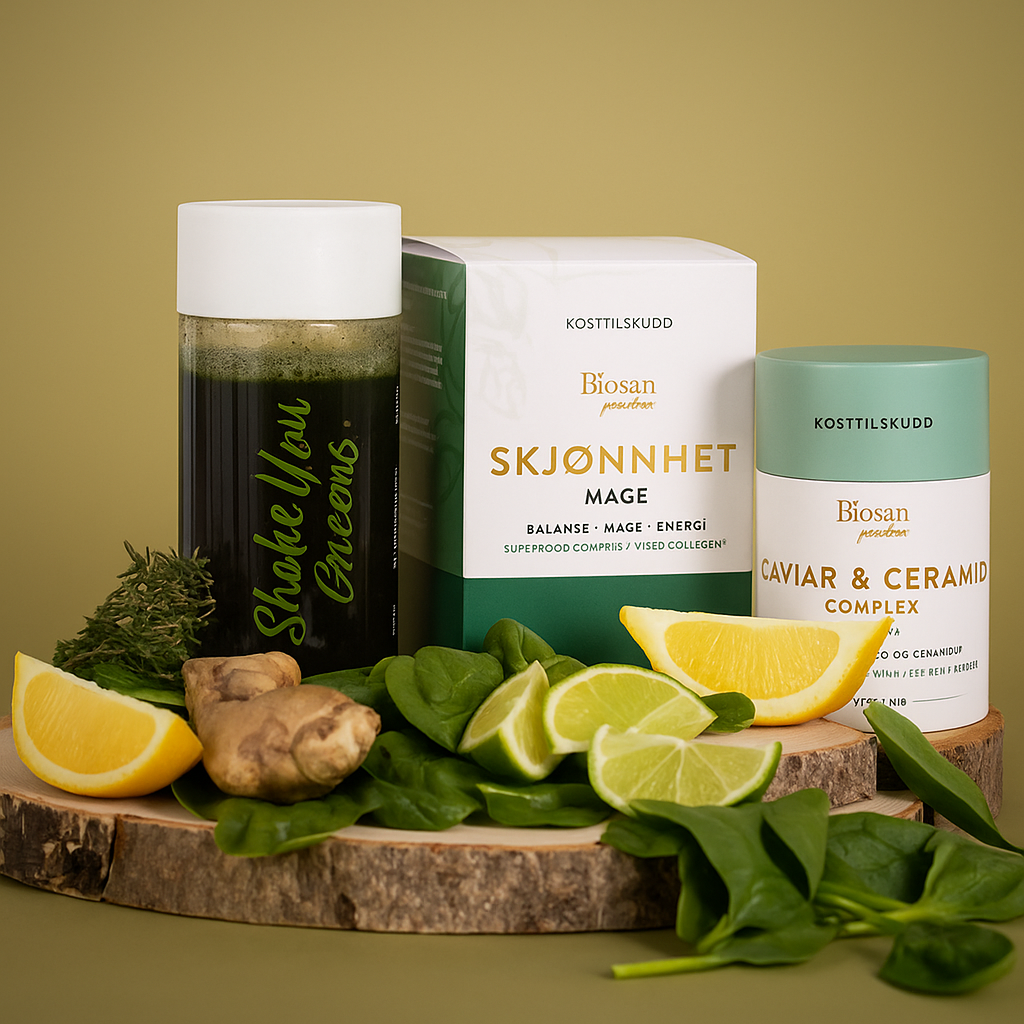 „GUT & GLOW“ hidrolizuoto jūrinio kolageno rinkinys su su spirulina, keramidais ir ikrais + DOVANA Nordteka.lt
